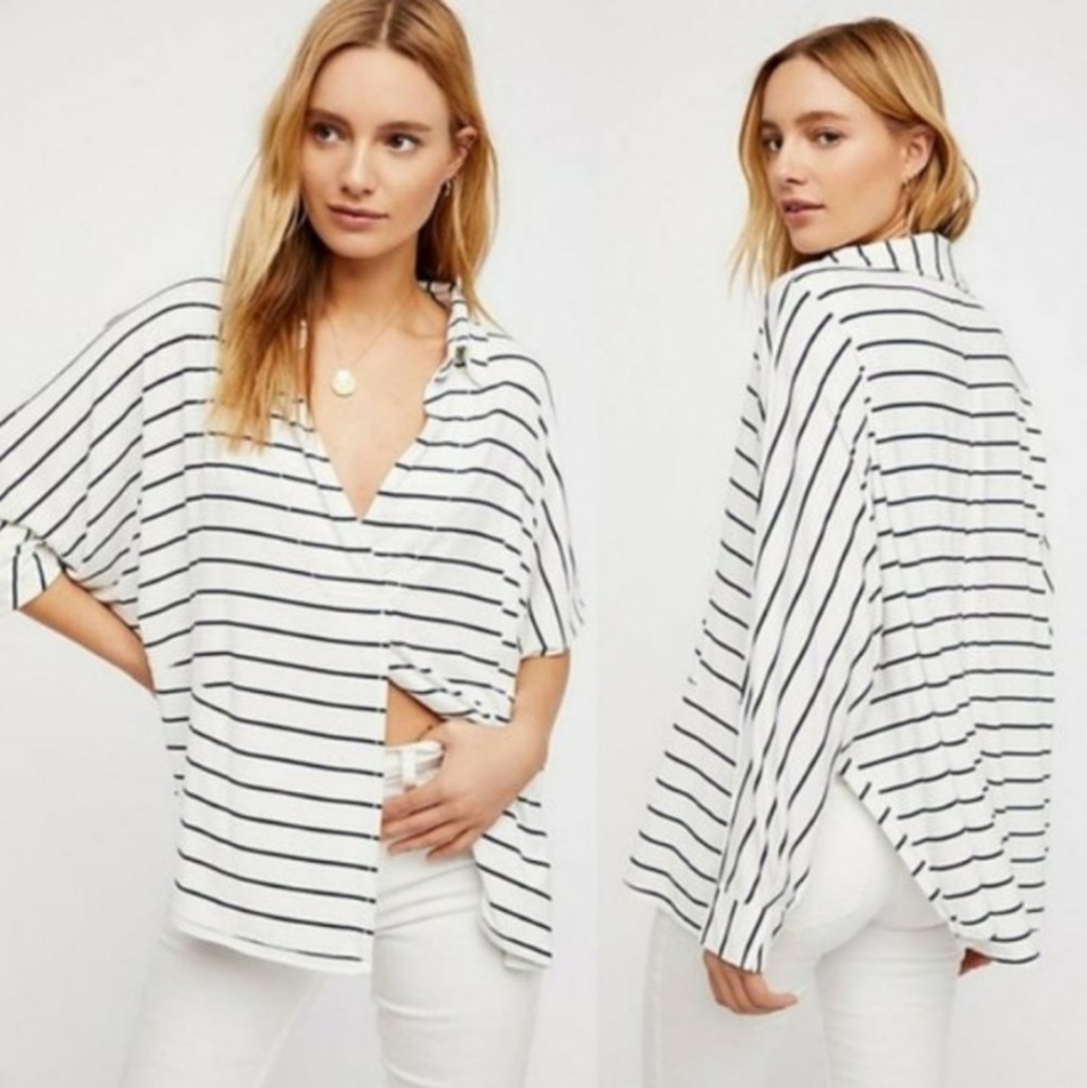 We The Free Can't Fool Me Striped Top Size S